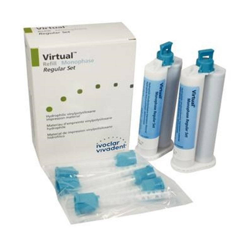 Ivoclar Vivadent 562831 Virtual VPS Material Monophase Regular Set 2/Pk 50 mL Ivoclar Vivadent 562831 Virtual VPS Material Monophase Regular Set 2/Pk 50 mL